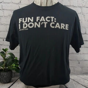 "Fun fact I don't care" t shirt humor funny, XL